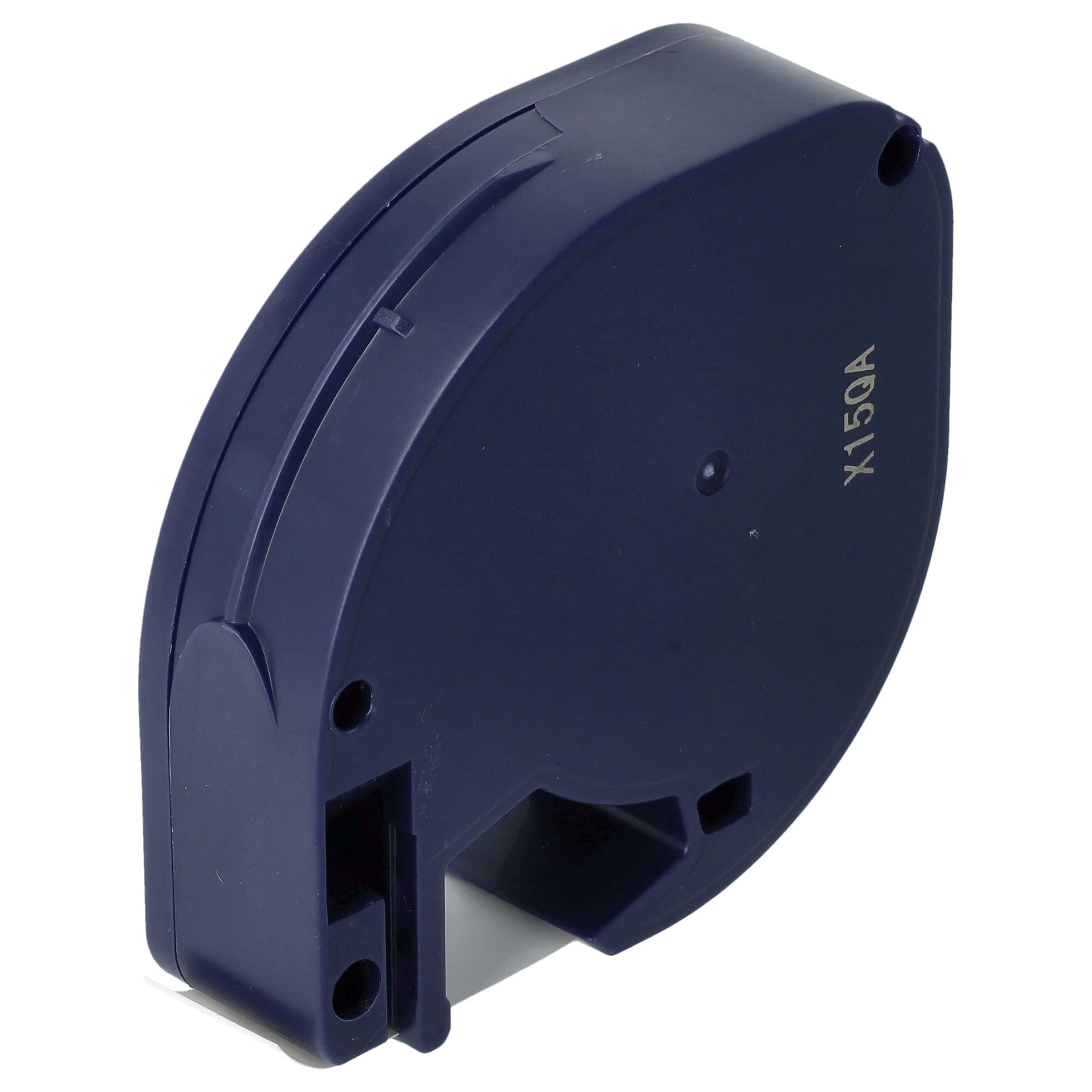 vhbw 50x Cassetta nastro in plastica sostituisce Dymo S0721610, 91201 per etichettatrice 4m x 12 mm nero su bianco