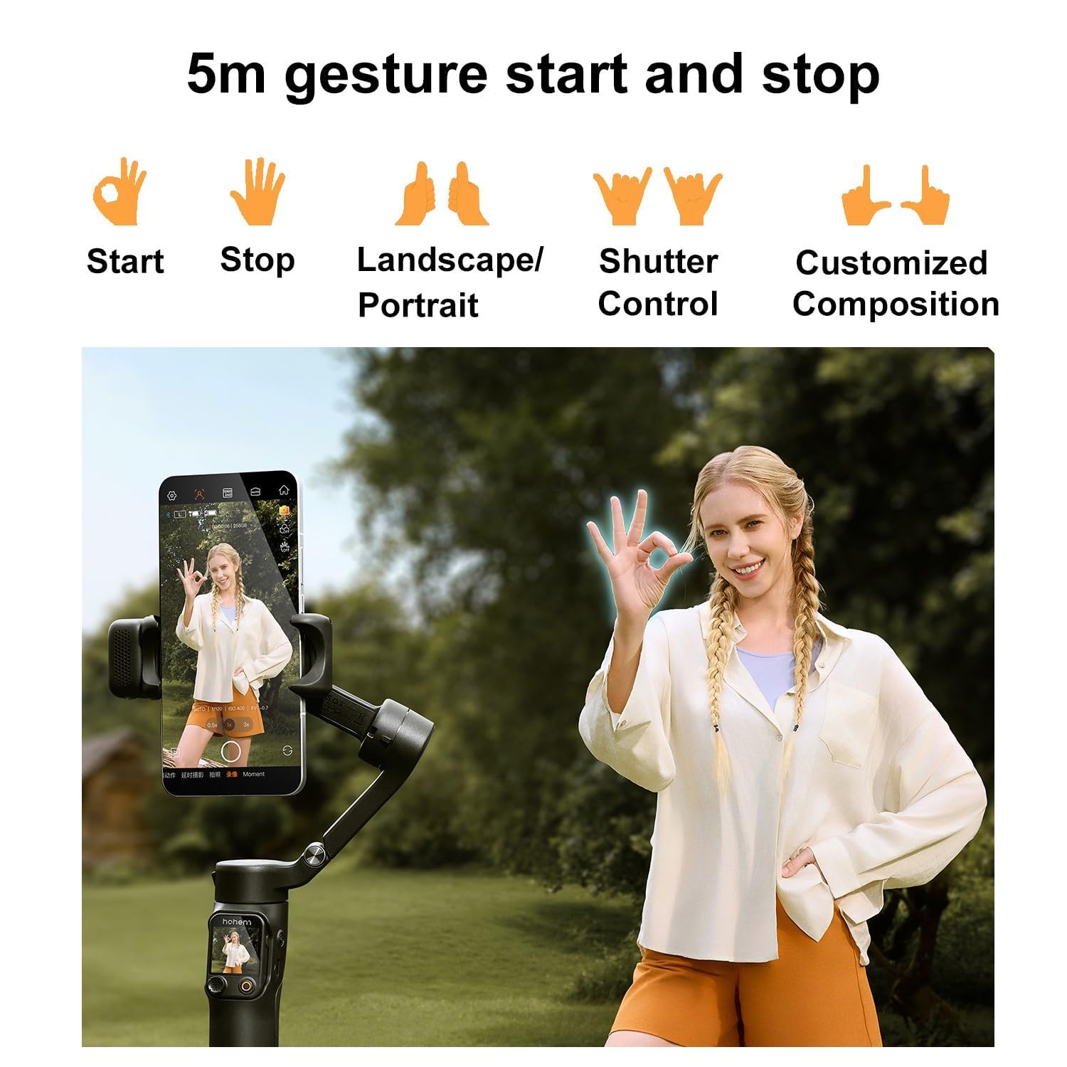 Hohem V3 Ultra ジンバルスタビライザー (iPhone、Android スマートフォン用) AIトラッキング、内蔵延長ロッド＆三脚、フィルライト、取り Amazon.co.jp: Hohem V3 Ultra ジンバルスタビライザー iPhone Android