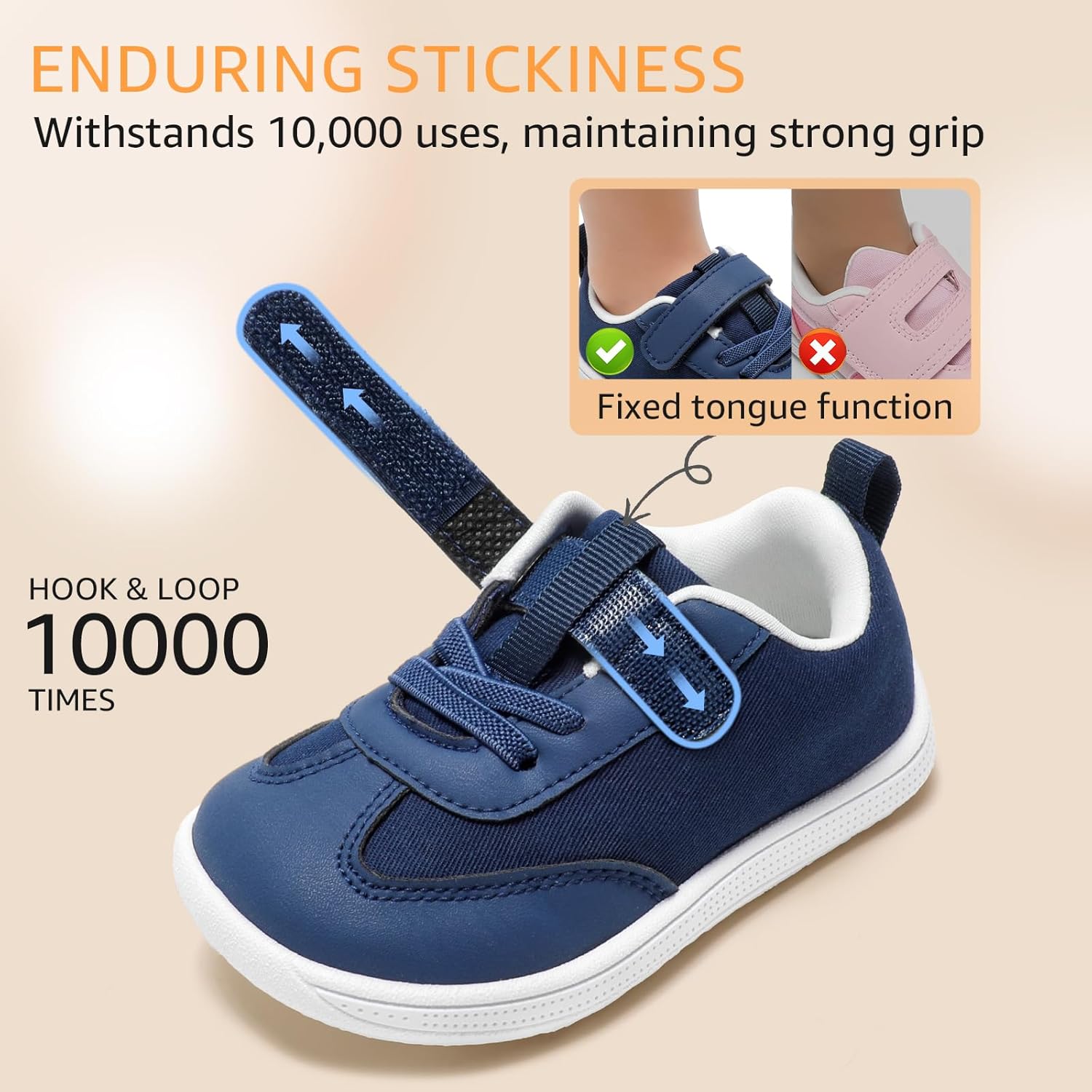 STQ Toddler Girls Boys Wide Toe Barefoot Shoes Kids Walking Tennis Comfort Sneakers Lightweight Breathable Gym Shoe - Image 7