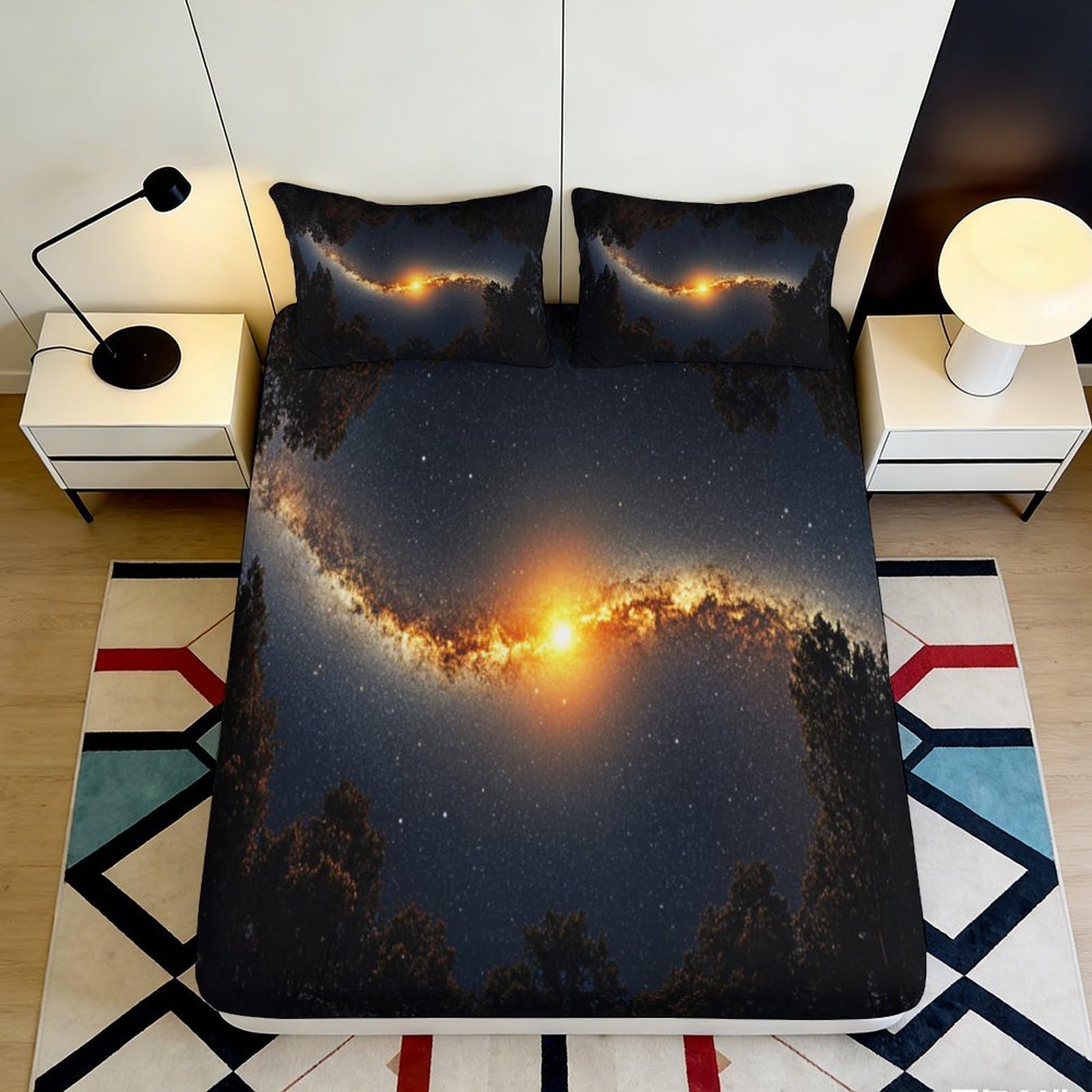 3D Printed Cartoon Dog Fitted Sheet Microfiber Non-Slip Deep Pocket Bedroom Bedding Pet Mattress Fitted Cover 180x200x25cm