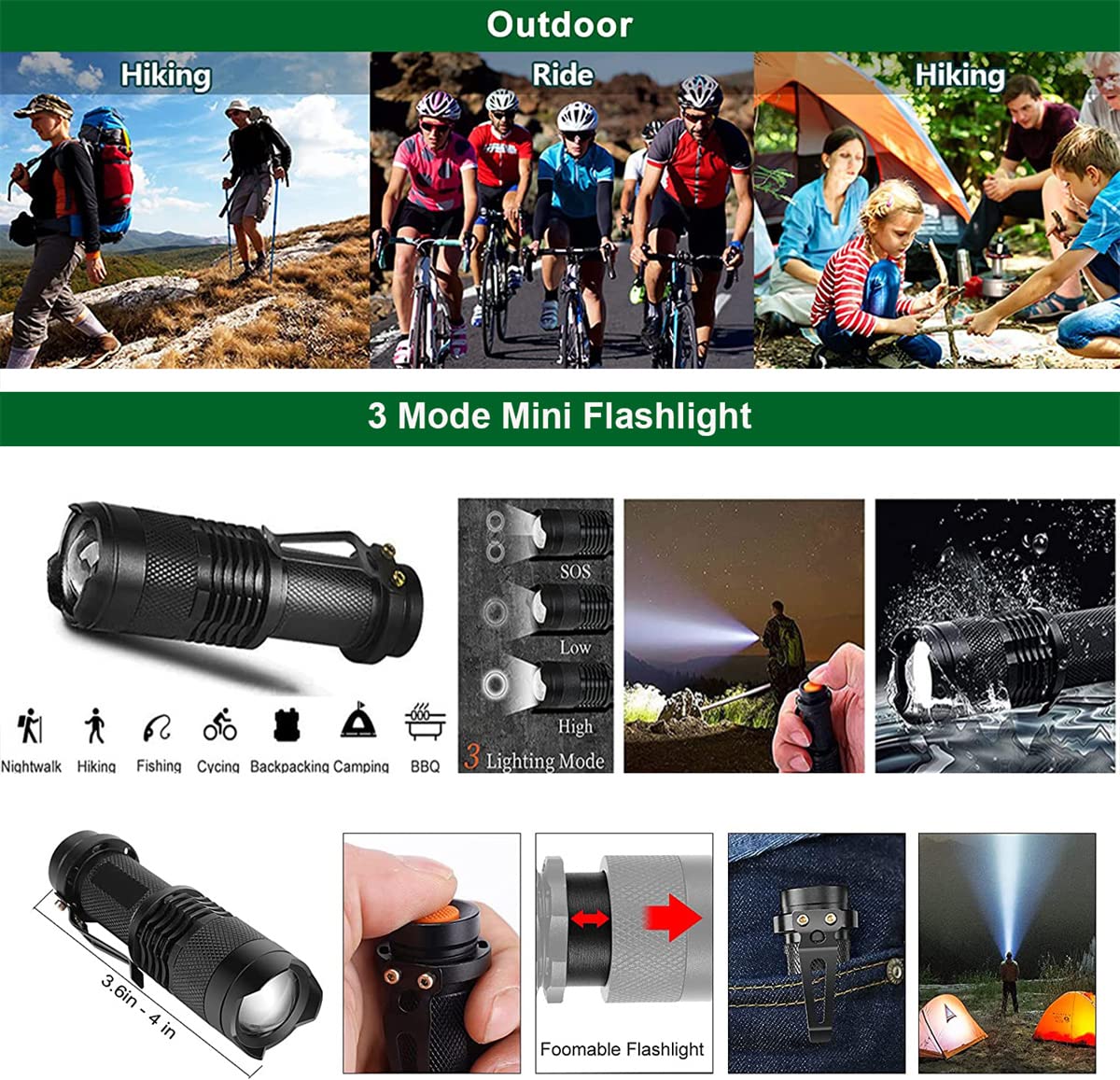 scosao Kit Sopravvivenza Pronto Soccorso, 17 in 1 Kit Sopravvivenza Militare Professionale Multifunzione Campeggio Accessori di Emergenza, per Il Campeggio, Pesca, Caccia, Outdoor Avventura, Viaggi