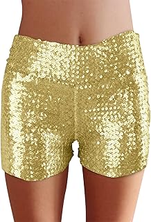 Pantalones cortos medievales para mujer, con lentejuelas, brillantes, brillantes, para bailar, disfraz de Halloween