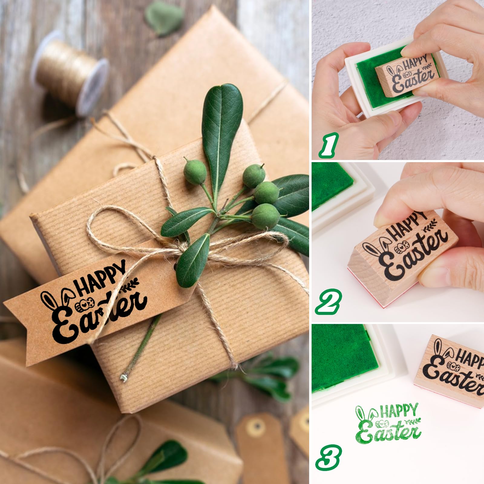 60 etiquetas coloridas de regalo de Pascua, etiquetas de conejo de Pascua con papel de cuerda, etiquetas de nombre de cesta de Pascua, regalos de Pascua, decoraciones de conejito de Pascua