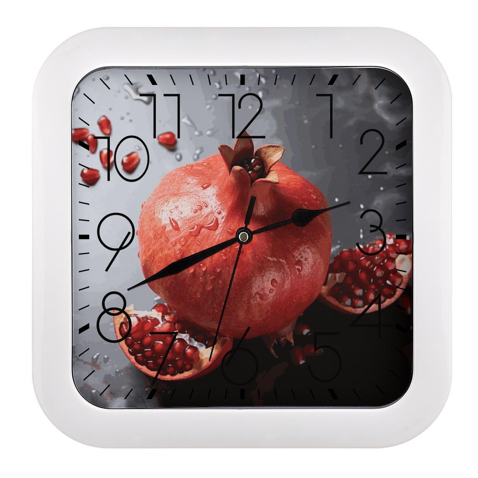 Horloge murale sans tic-tac carrée à piles pour une concentration maximale