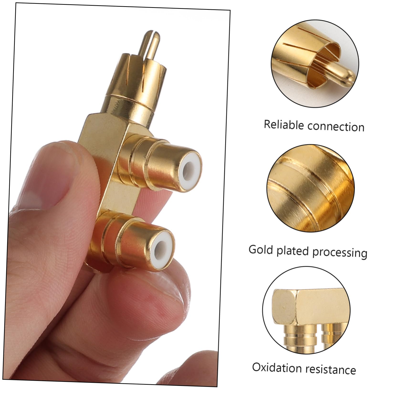 Mikikit 6stücke Audio Splitter Adapter Rechter Frauen Für Tv Verstärker Mixer Und Enge Räume Hochwertige Konstruktion Platzsparend Und Langlebig