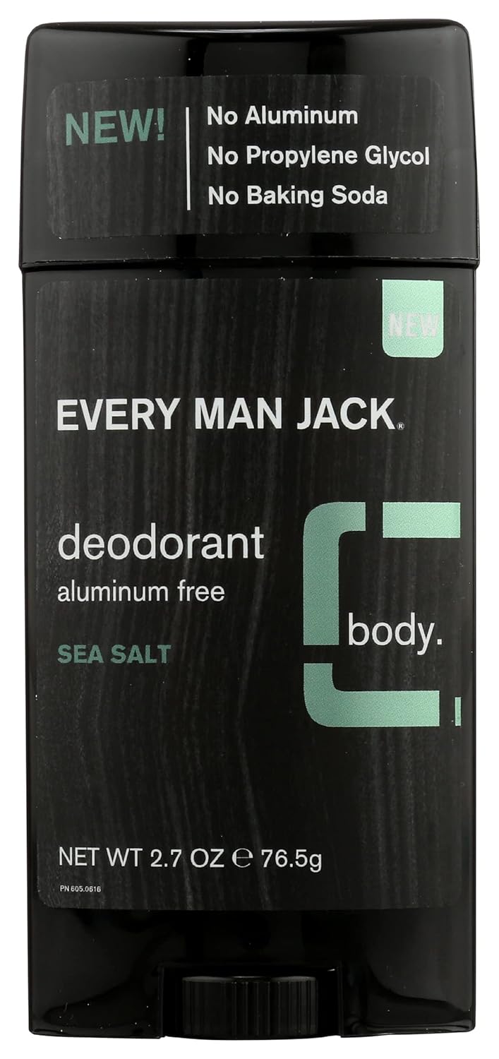 Every Man Jack Sea Salt Scent Deodorant Stick, Aluminum Free, Natural, 2.7 Ounce