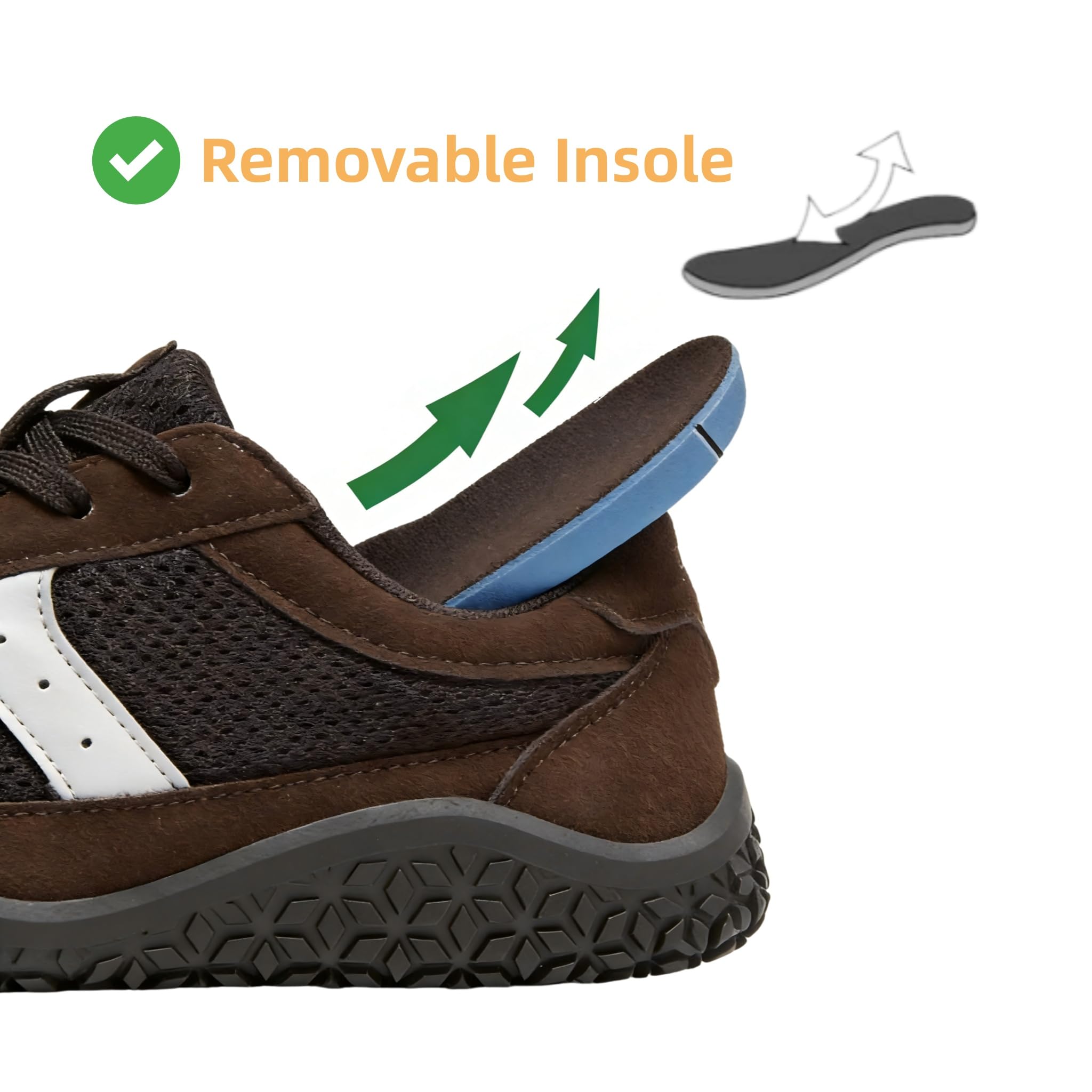 Meik Mangni Unisex Barefoot Zapatillas Minimalistas Hombre Mujer Ligera Zapatos Barefoot Anchos Transpirable y Antideslizante Zapatillas de Trail Running,Tallas:36-46 EU - 5