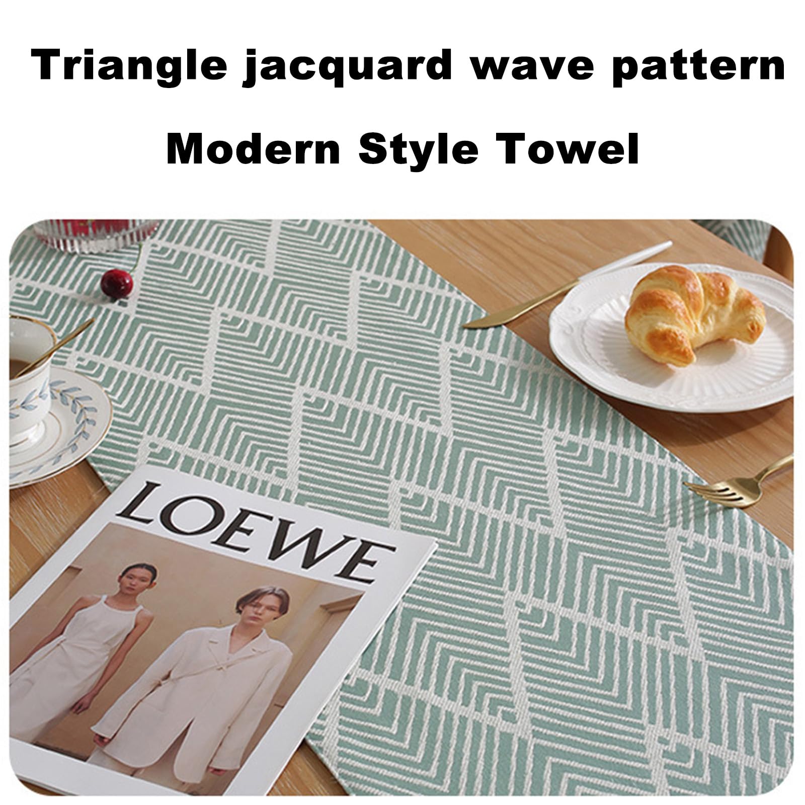 Odot Chemin De Table Lavable Moderne, 33x200CM Polyester Chemin De