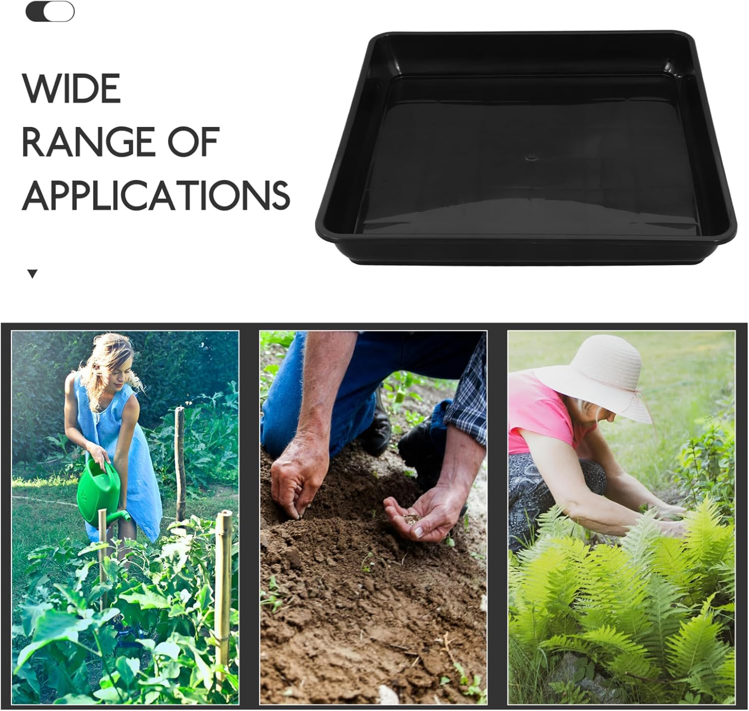 UPKOCH 2Pcs Square Plant Saucers Flower Pot Drip Trays Garden Saucers Plant Pot Saucer Trays for Garden