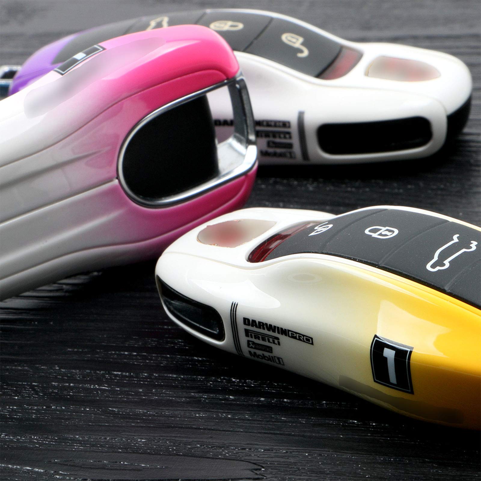 Kwak's Funda de repuesto para llave de coche compatible con Porsche New