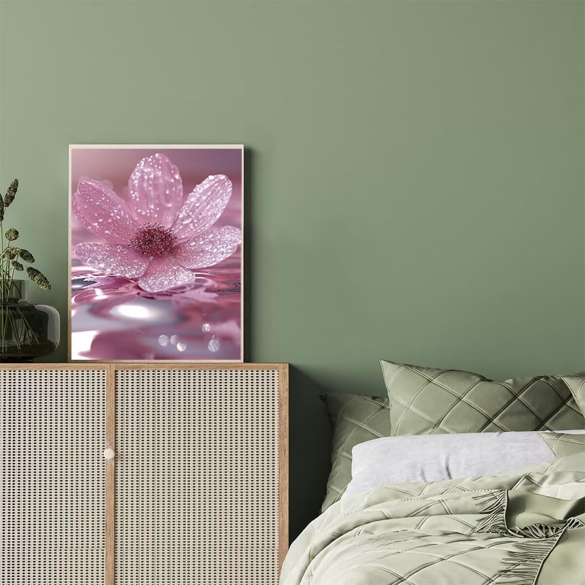 Dipingere con i Numeri Fiore, Paint by Numbers Adulti Pianta, Fai da te Creativi Adulti Quadri da Dipingere Numerati Kit per Decorazione Della Parete di Casa, Regalo 80x110 cm Senza Cornice 49-3