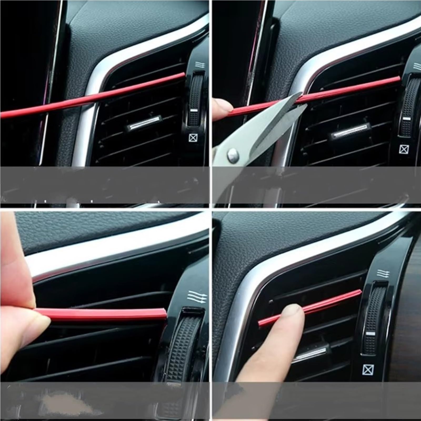 Compatible Con RS3 2011-2026 Moldura Estilo Tiras Decorativas Para Salida Aire Coche Accesorios Interiores Ventilación Acondicionamiento Cubierta Decorativa
