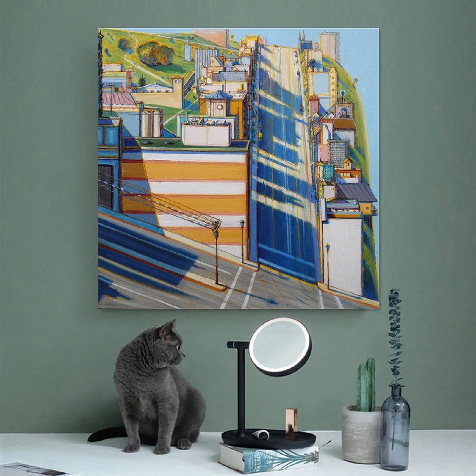 Amazon.com: Wayne Thiebaud-San Francisco West Side Ridge Canvas