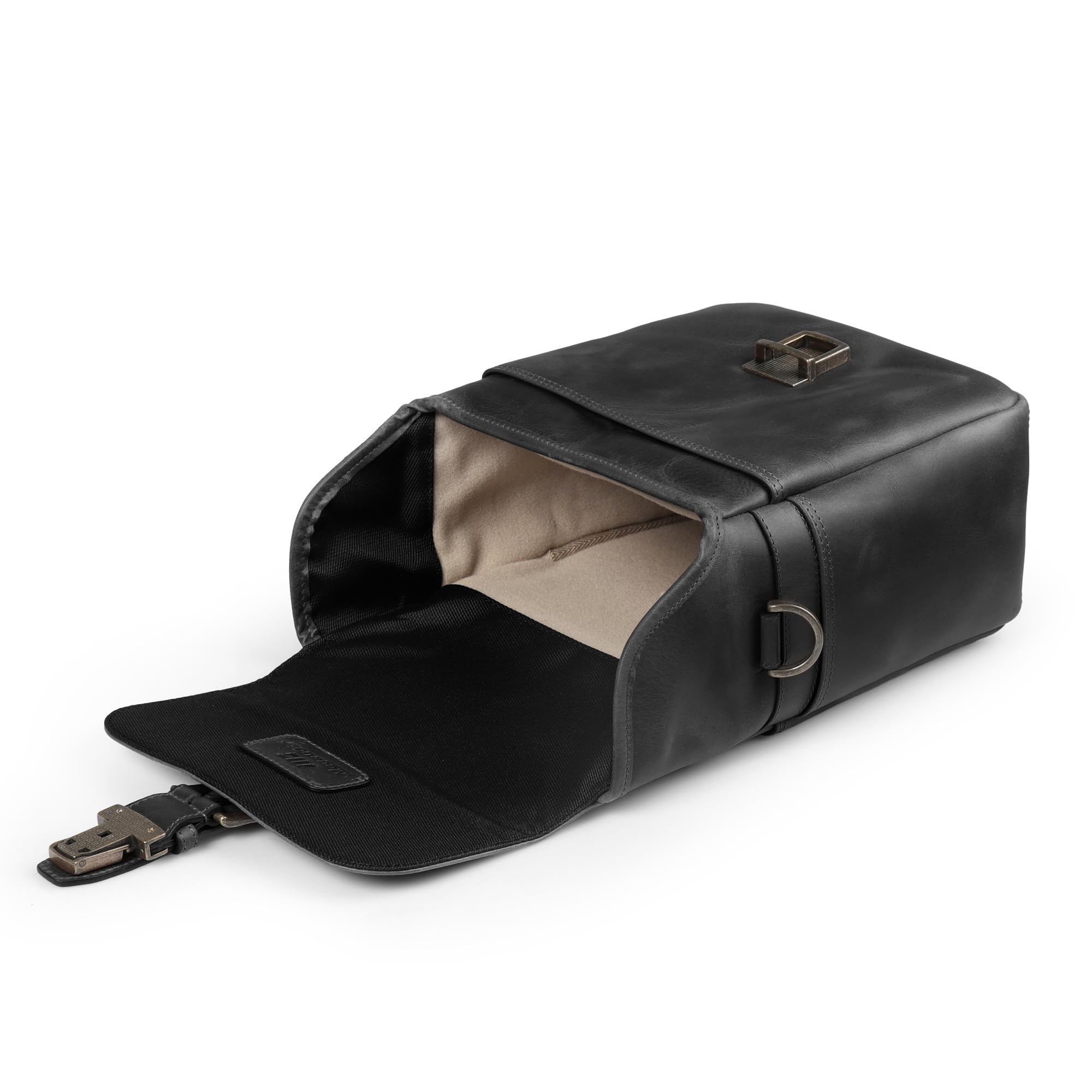 MegaGear MG1328 Para cámaras sin espejo, instantáneas y DSLR - Bolsa bandolera de cuero auténtico