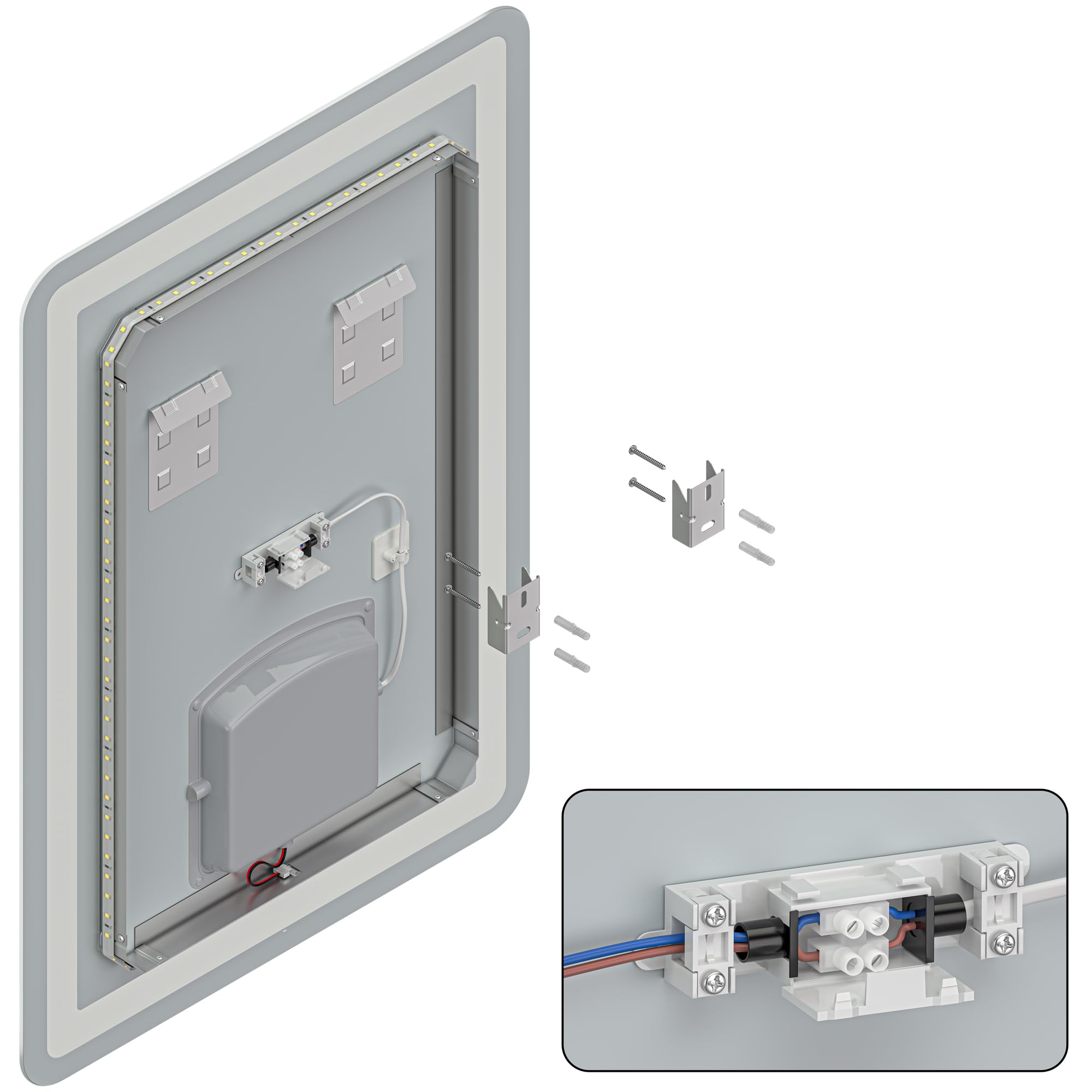 ledscom.de 2 lustra LED BALI z oświetleniem, 50 cm x 70 cm, 1695 lm, biały