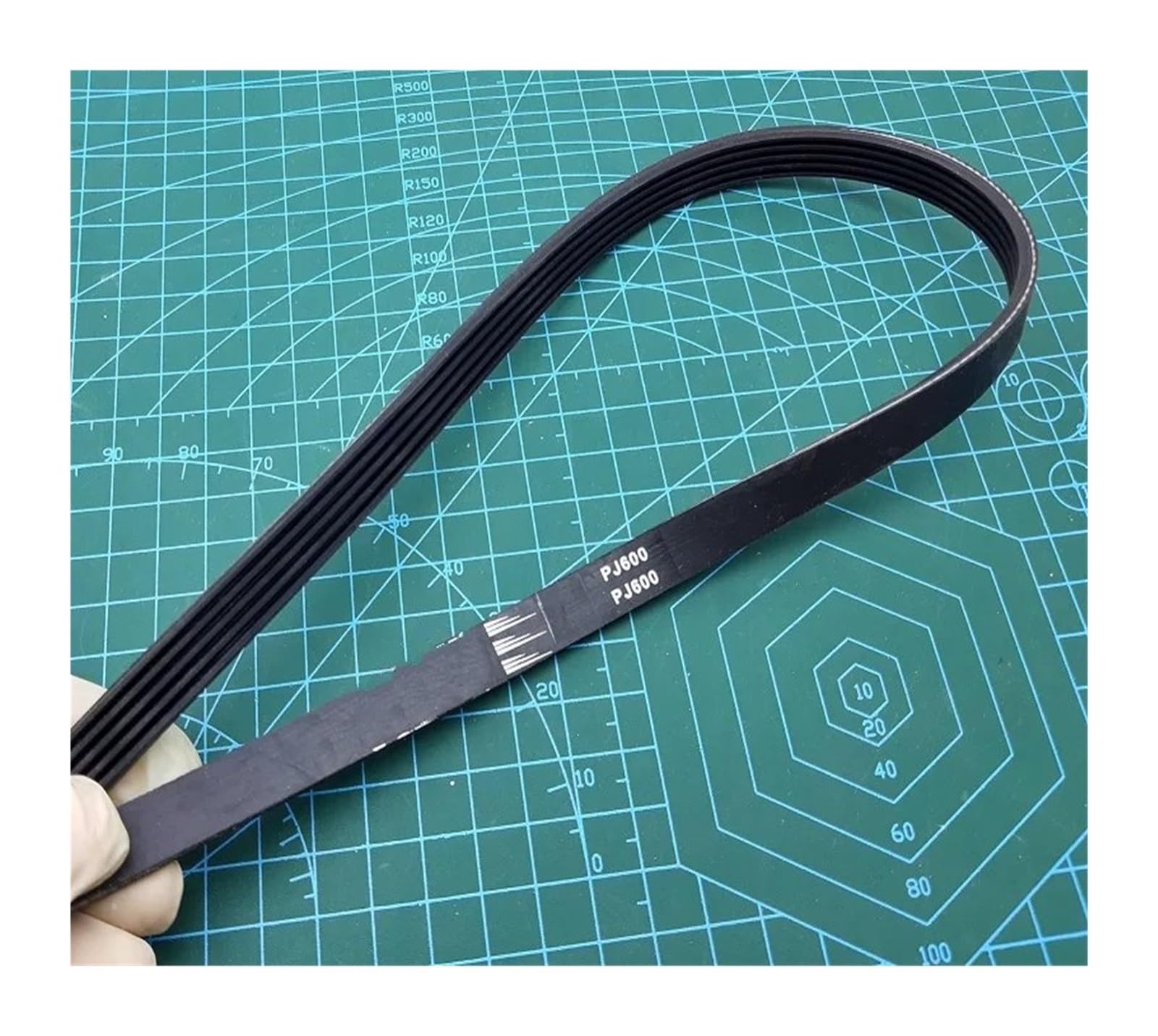 Correa Alternadora Banda Transportadora De Goma La Correa Transmisión Acanalada PJ600 Mini Para Rueda Ardilla(2pcs,5 Ribs)