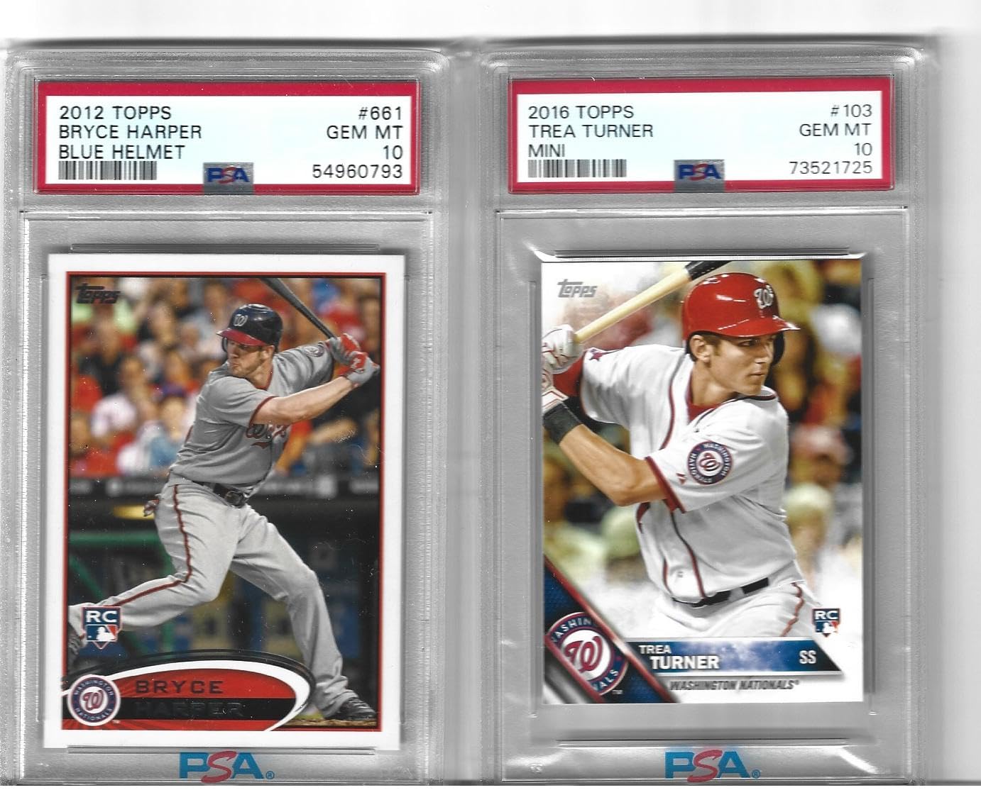 Amazon.com: PSA 10 BRYCE HARPER & TREA TURNER 2 CARD ROOKIE GRADED