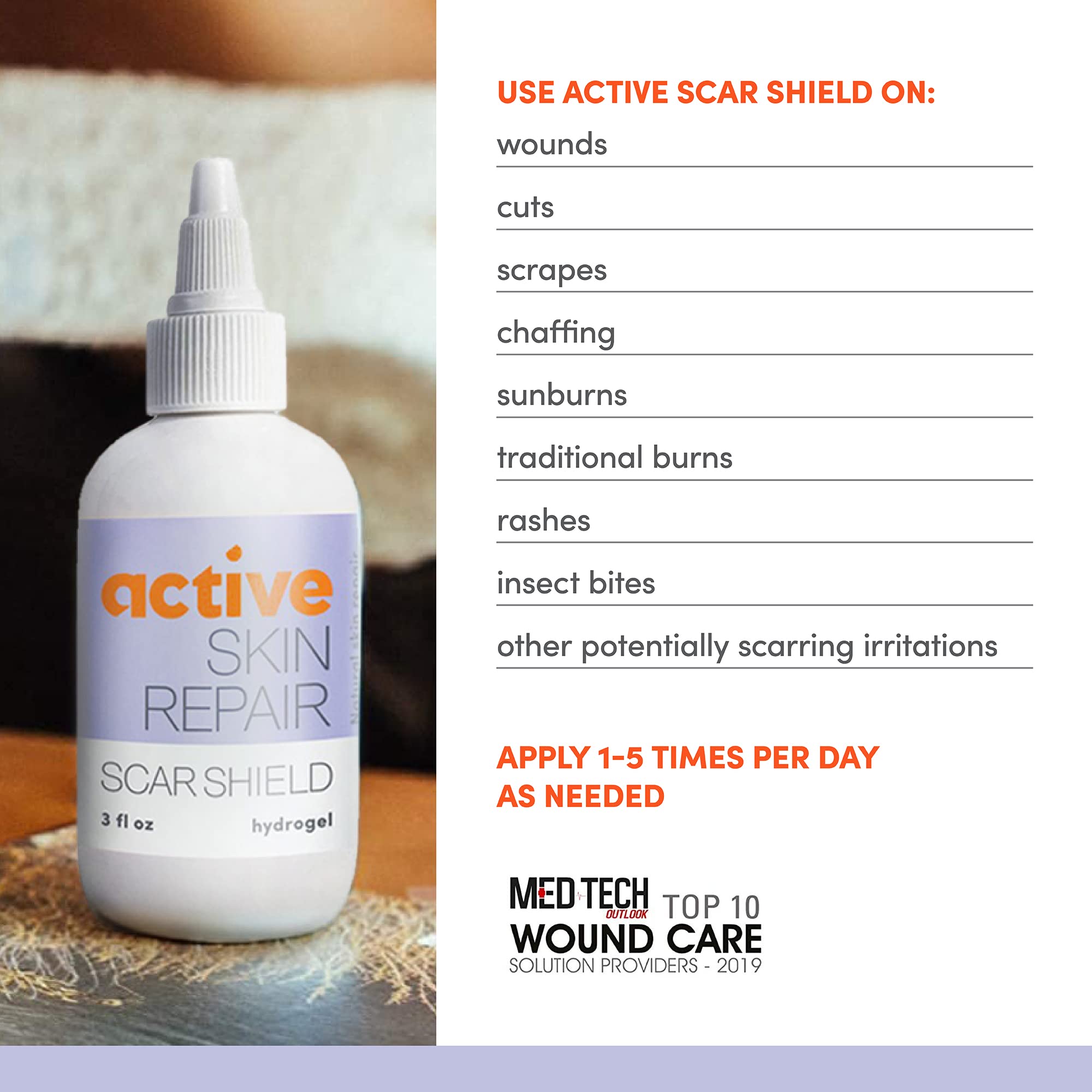 Active Skin Repair First Aid Scar Shield Hydrogel Scar Treatment for