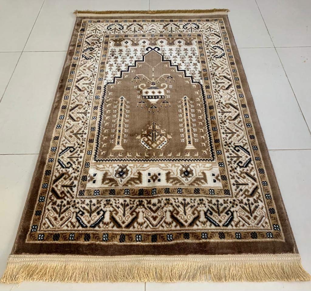 Prayer Mat Turkish made (80 x 125 cm) Art Silk (Brown)