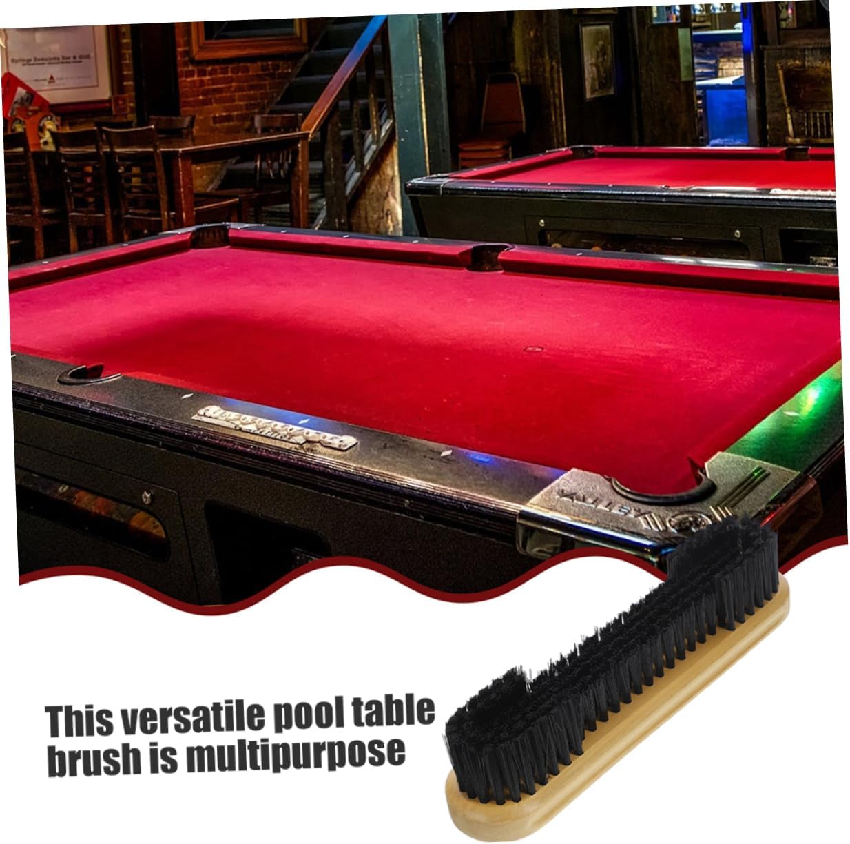 3pcs Billiard Table Cleaning Brush Pool Table Maintenance Tool for Felt and Rail Gaps Gentle Bristles for Delicate Surfaces for Club and Home Use