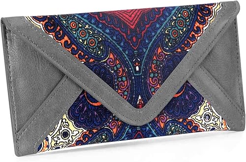 Vista 2 de Cartera de tarjetas para mujer estilo sobre tarjetero para tarjetas de crédito bonita cartera para dinero en efectivo para mujer Gris Classic