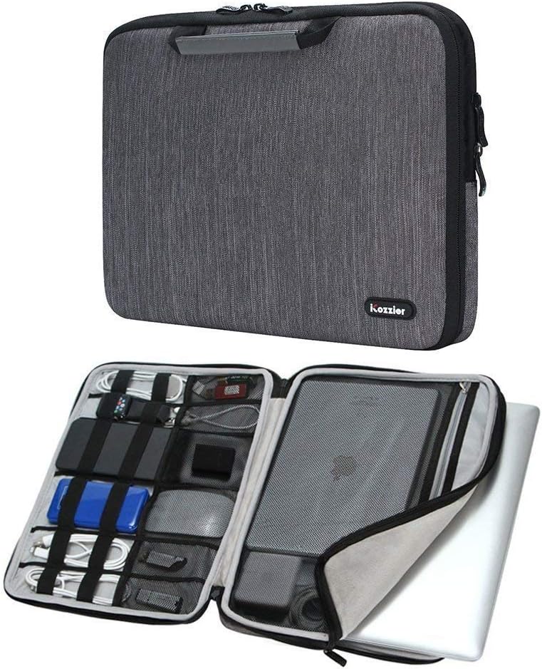 iCozzier Handle Laptop Briefcase Shoulder Bag Electronic Accessories Organizer Messenger Carrying Case Laptop Sleeve Protective Bag