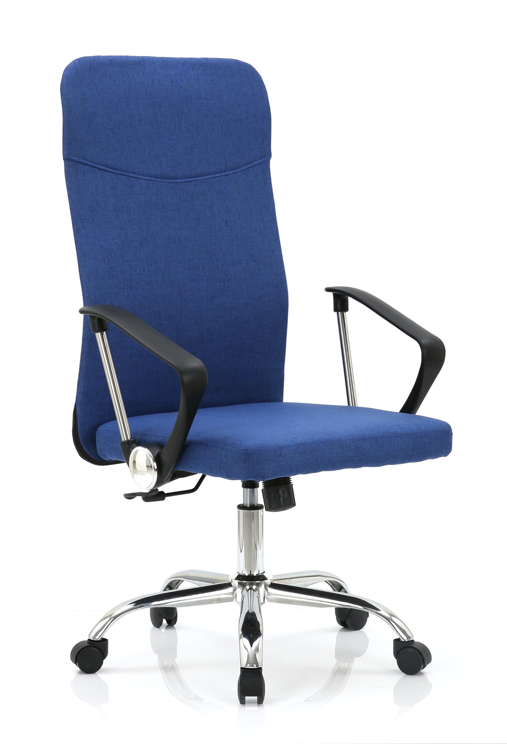 MUEBLIX.COM | Silla de Escritorio Azul Toledo | Sillon de Oficina o Despacho con Respaldo Reclinable con Ruedas | Sillas Escritorio Giratoria Estilo Moderno de Polipropileno