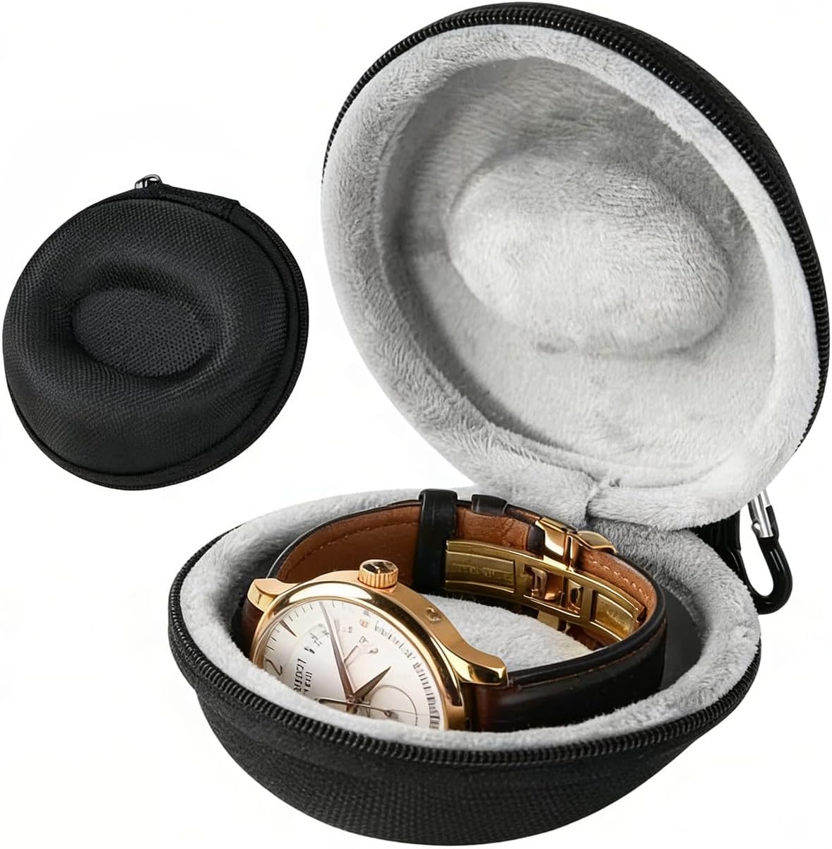 Watch Case Storage Box Travel Portable Watch Organizer with Zipper for Wristwatches Smart Watches 1pc