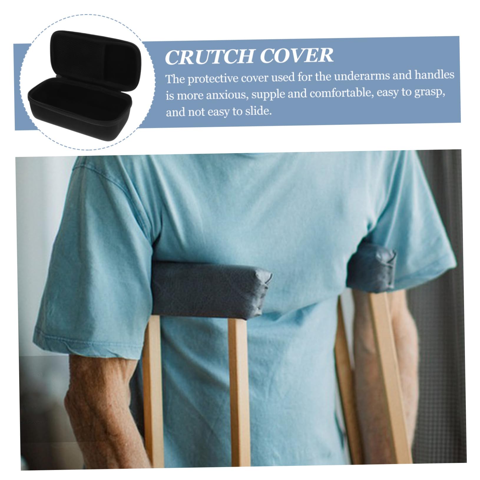 2 Pares De Muletas Para Axilas Almohadillas Gruesas Para Las Axilas Fundas Para Muletas Almohadillas Para El Sudor Cómodas Con Agarre Y Almohadilla Transpirable