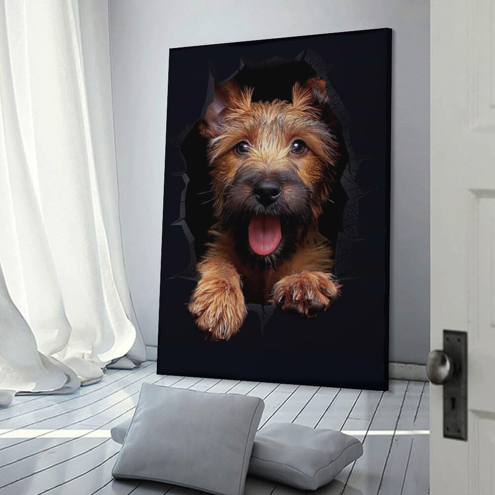 Junmoney Irish Terrier Canvas Wall Picture 20x30inch(50x75cm), for Contemporary Homes, Apartments Or Offices, Wall Decor with Flexible Room Appeal