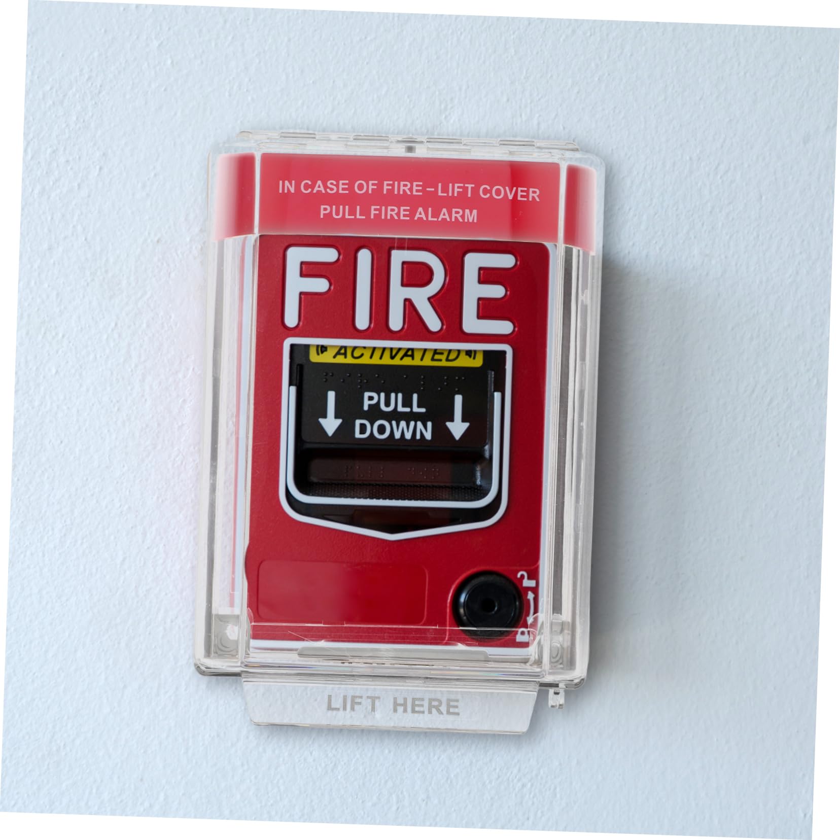 Hemobllo Interruptor Pulsador Cubierta de Botón de Parada de Emergencia para Punto de Llamada de Incendio Protector de Botón de Alarma Manual para Uso Interiores