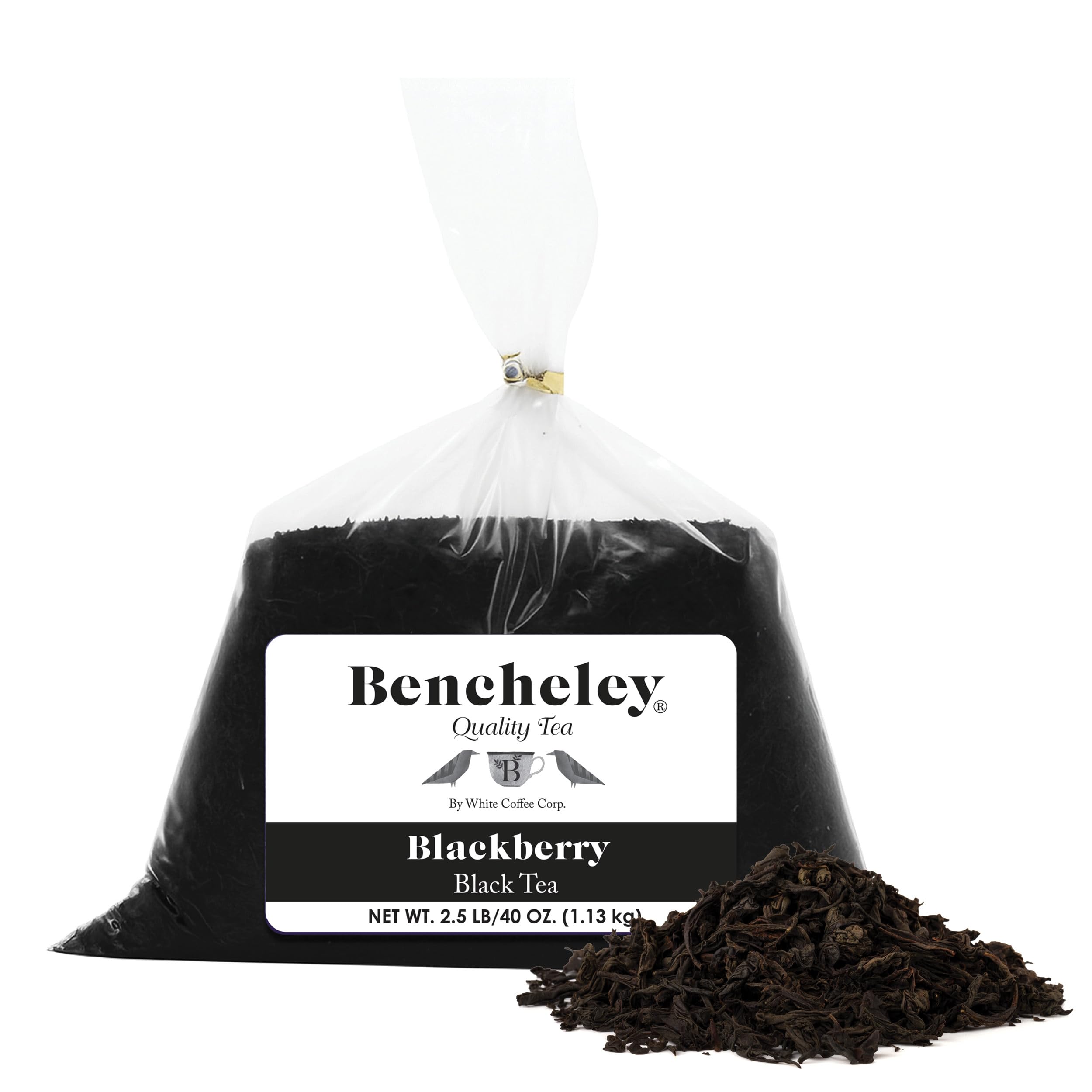 White Coffee Premium Blackberry Leaf Tea, Breakfast Fruit-Flavored Blend, 2.5lb Bulk Bag, Sweet, Bold, Aromatic, Perfect for Home & Café