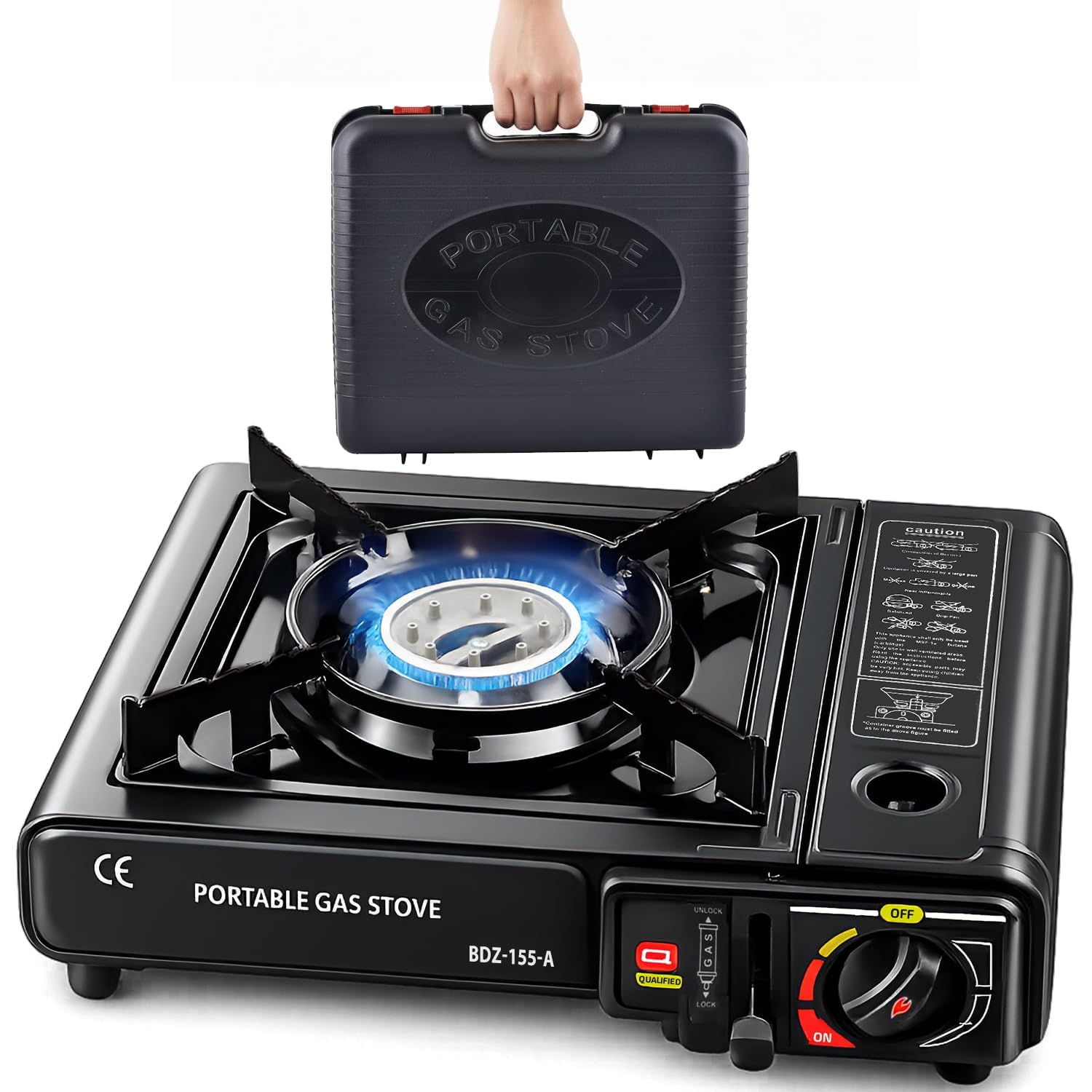 Portable Camping Gas Stove with Carry Case | Dual Fuel Butane & LPG Stove for Outdoor Cooking | Compact Travel Camping Stove for Hiking, Trekking, Picnic & Emergency Backup Cooking-image-14