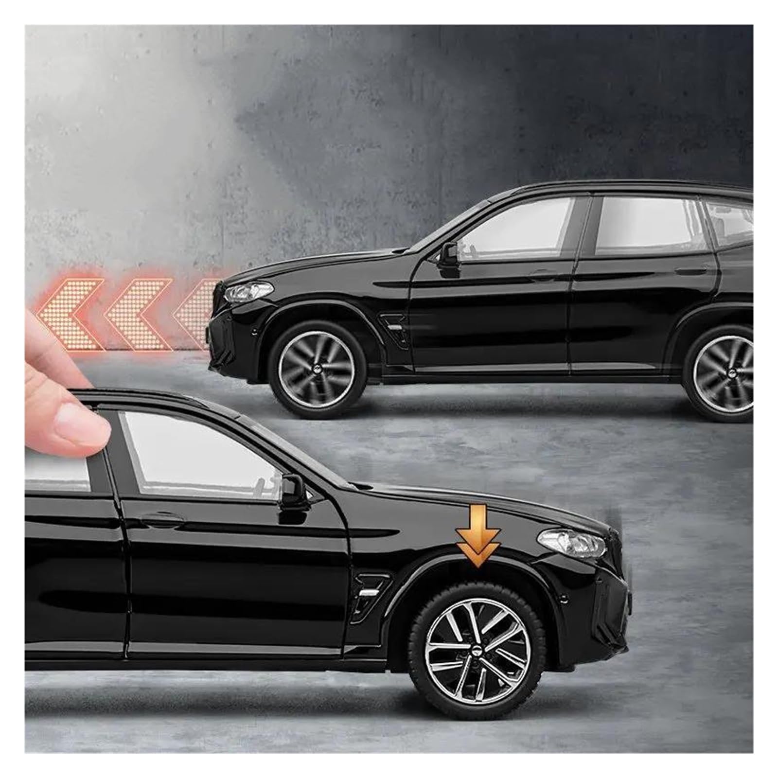 Modellini Auto Modellino Diecast Per BMW X3 M X3M G01 Modellino Auto | 1:32 Collezione Metallo Scala Modello(Nero)