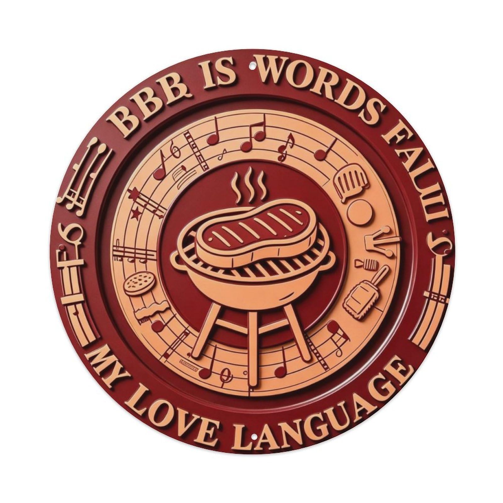Bbq Is My Love Language Metal Tin Sign Plaque