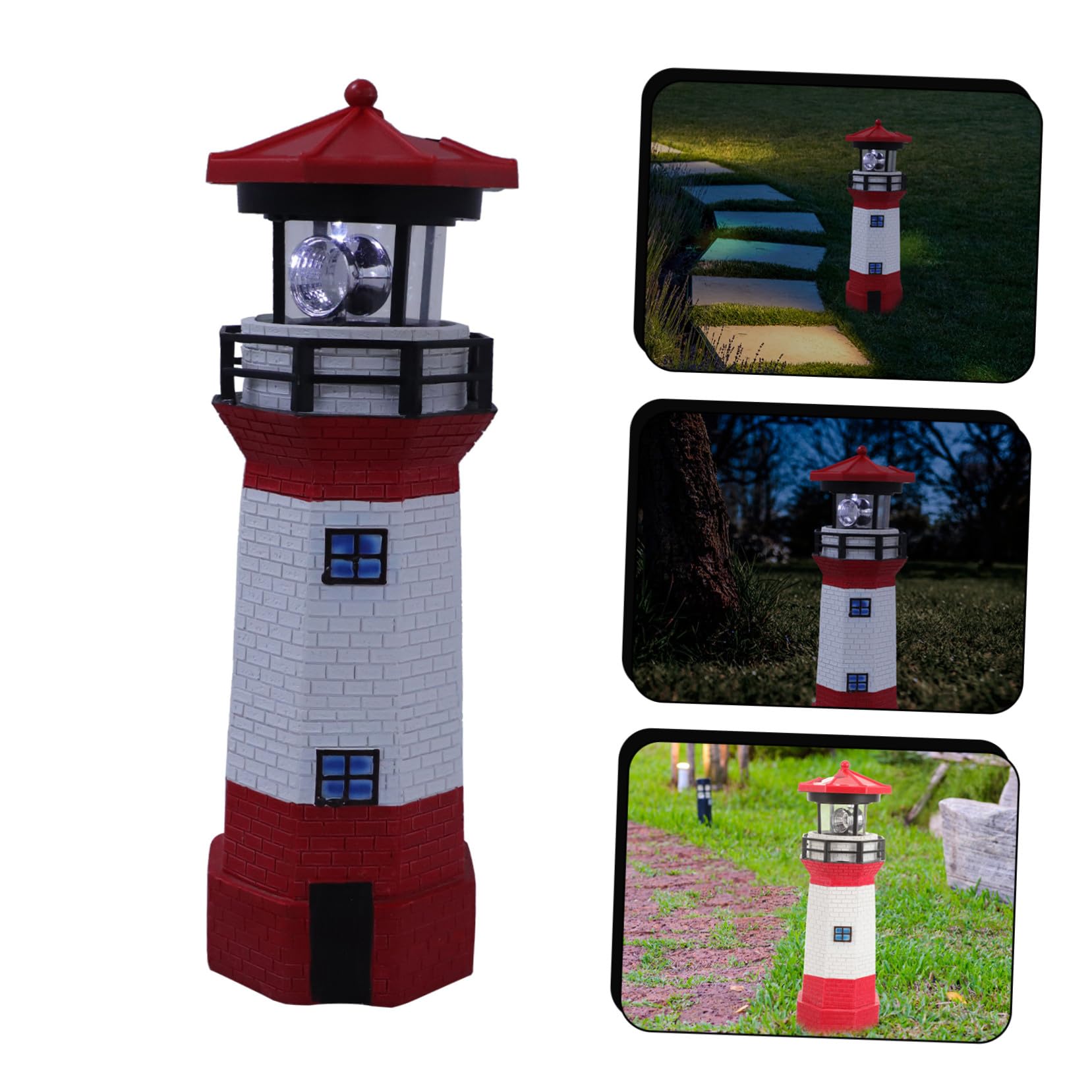 Luce Decorativa da Giardino Solare con LED Rotante in Resina