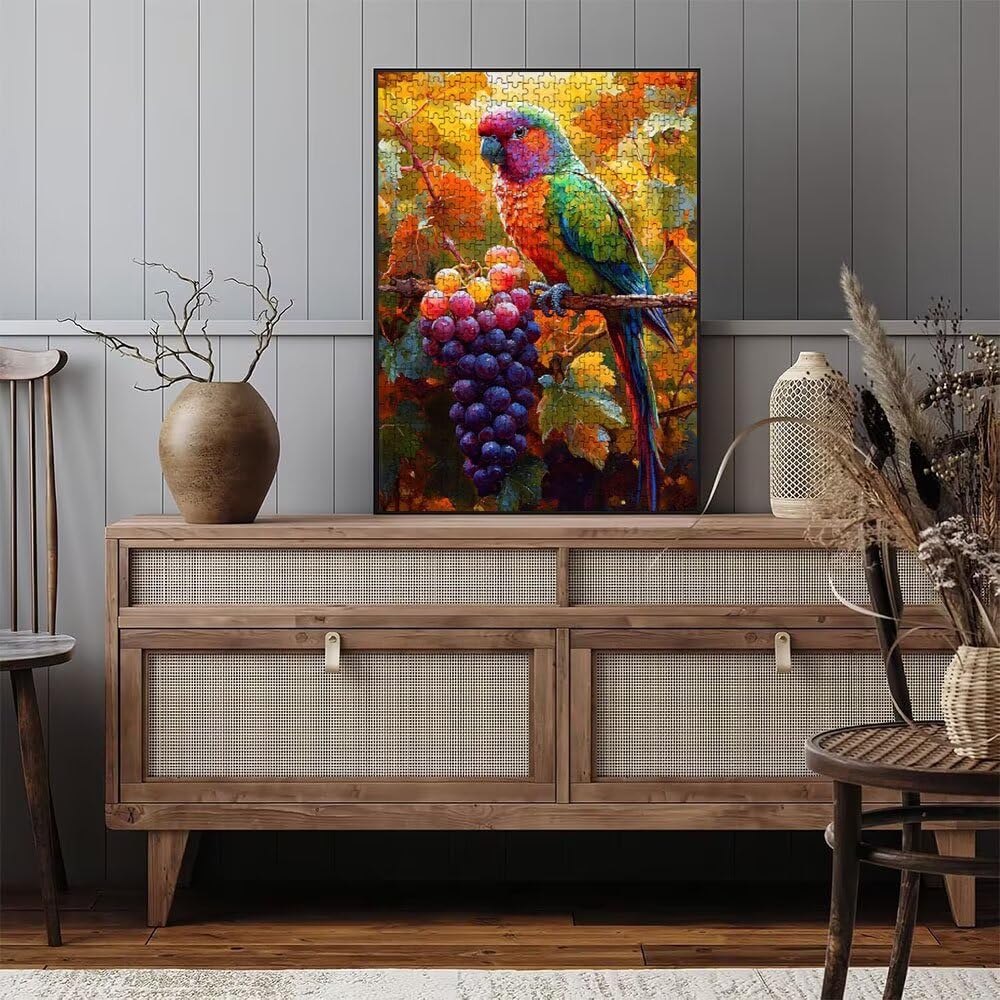 Puzzle 2000 sztuk, papuga winogronowa dla dorosłych 2000, drewniane puzzle, klasyczne gry edukacyjne, niemożliwe wyzwanie, rodzina gier, kreatywny prezent DX0YL1-758