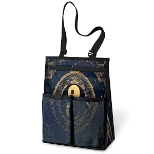 Ourtheme Tai Chi Art Portable Shower Bag for Travel Gym Camp Beach Tote Shower Caddy Bags Hanging Toiletry