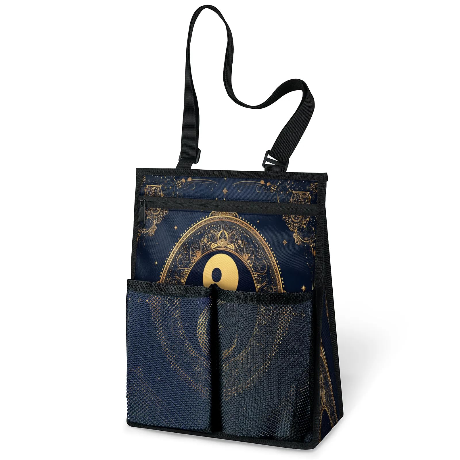 Ourtheme Tai Chi Art Portable Shower Bag for Travel Gym Camp Beach Tote Shower Caddy Bags Hanging Toiletry