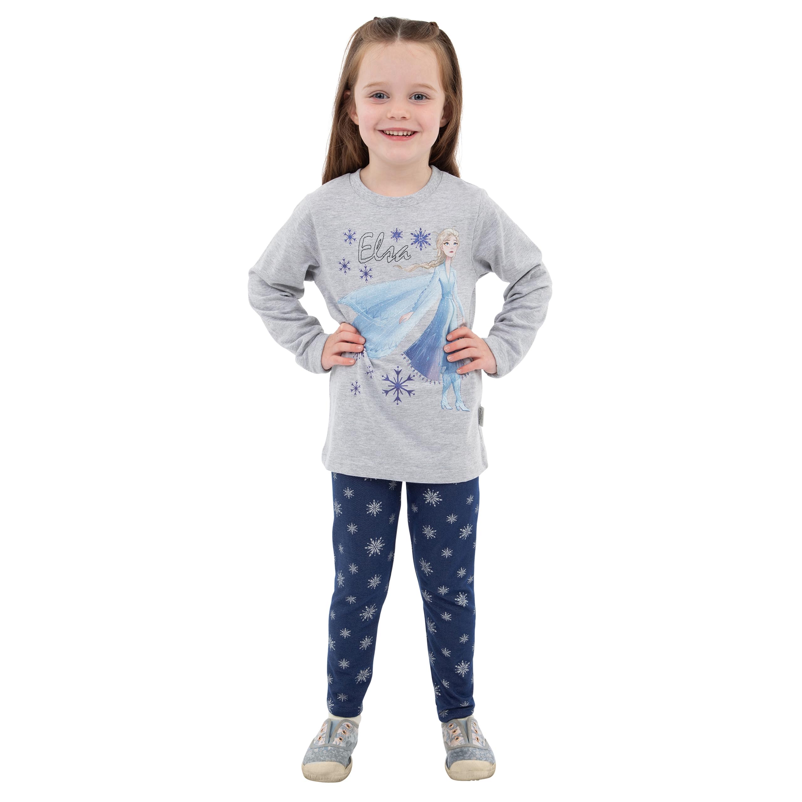 Disney Dziewczęce Kraina Lodu Zestaw Top i Legginsy