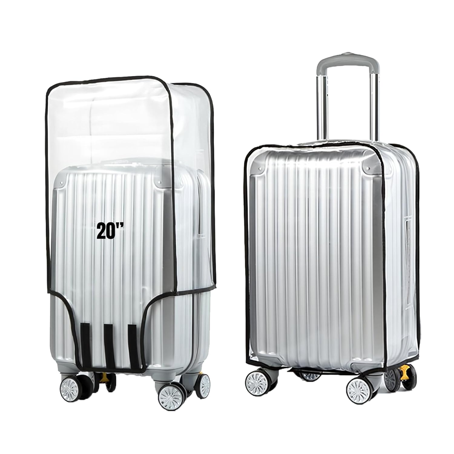 20 Inch Trolley Bag Cover/Suitcase Cover/Waterproof Dustproof Luggage Cover/Zippered Clear PVC Suitcase Cover Protector Small (Set of 1) 20 Inch Trolley Bag Cover/Suitcase Cover/Waterproof Dustproof Luggage Cover/Zippered Clear PVC Suitcase Cover Protector Small (Set of 1)