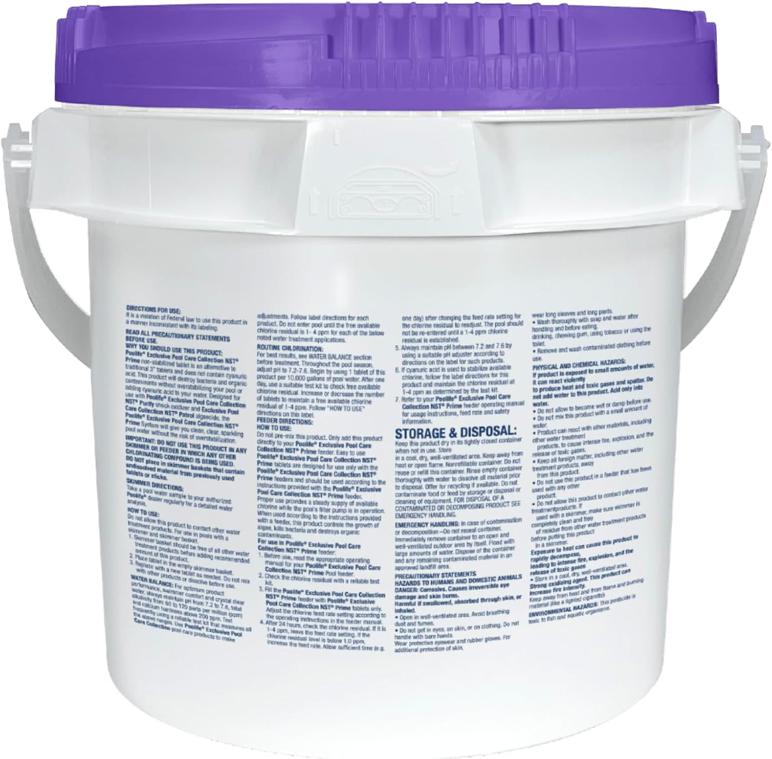 Poolife NST Prime Tablets 4.5 lb – Weekly Pool Sanitizer – Easy-to-Use Skimmer Tablets – Includes 2 Scum Socks and 7-in-1 Test Strips