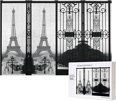 Paris Eiffel Tower Classic Jigsaw 300 Pieces Wooden Puzzle Modern Home Decor Intellectual Game 28x 40cm