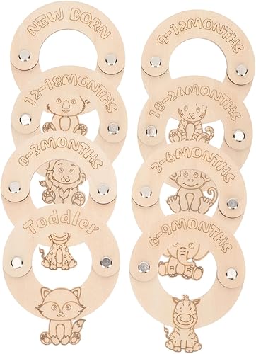 Miniatura 1 de Beatifufu Divisores de tamaño de perchero para ropa, divisores de tamaño colgante, divisores de percha para niñas, decoración de guardería,