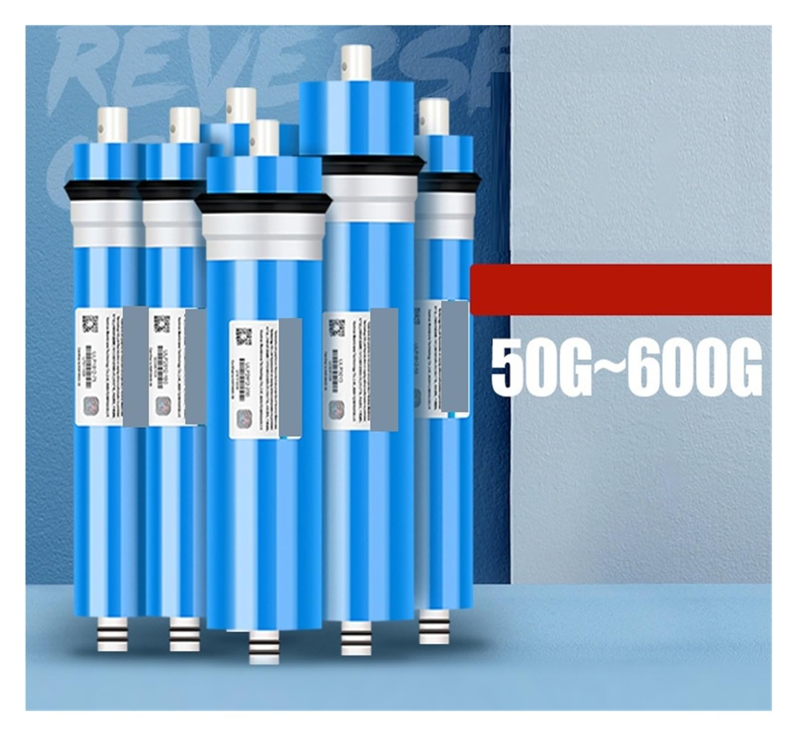 Reemplazo de filtro de membrana de ósmosis inversa universal de 800 GPD, membrana RO 3013-800, purificador de agua for uso doméstico Debajo del fregadero
