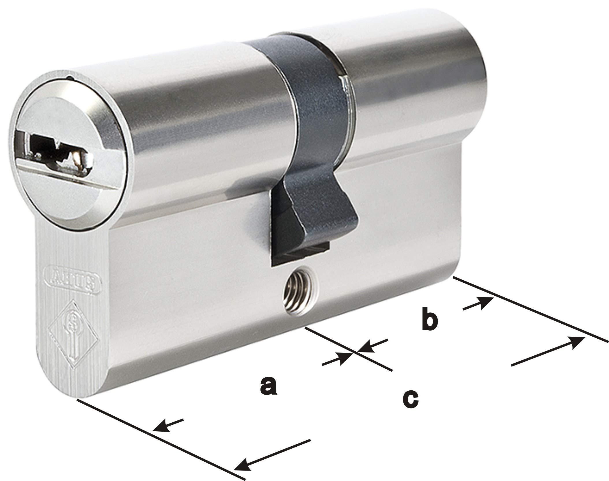 ABUS Bravus.2000 Sicherheits - Doppelzylinder mit 10 Schlüssel, Länge (a/b) 30/30mm (c= 60mm) mit Sicherungskarte, Angriffswiderstandsklasse B, Zusatzausstattung: Not- u. Gefahrenfunktion