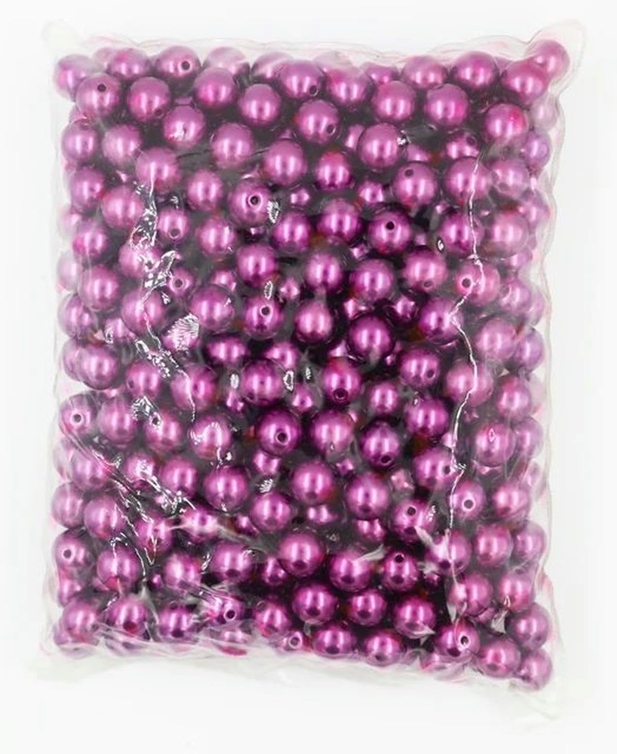 500g 3/4/6/8/10/12MM con agujero Cuentas de perlas de imitación acrílicas Cuentas redondas sueltas para accesorios de fabricación de joyas-Amatista-3mm 500gram