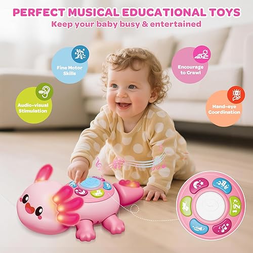 Miniatura 4 de Regalo educativo de ajolote de aprendizaje temprano con luz y sonido, regalos de cumpleaños de Navidad para niños y niñas