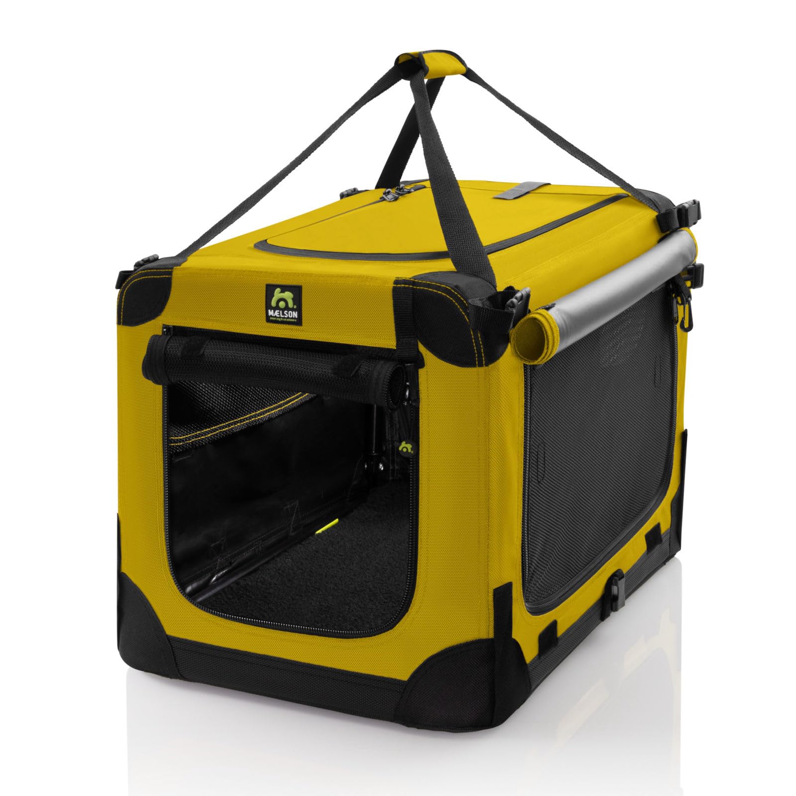 Maelson Soft Kennel Safran Gelb, 72 cm - Faltbare Hunde-Transportbox