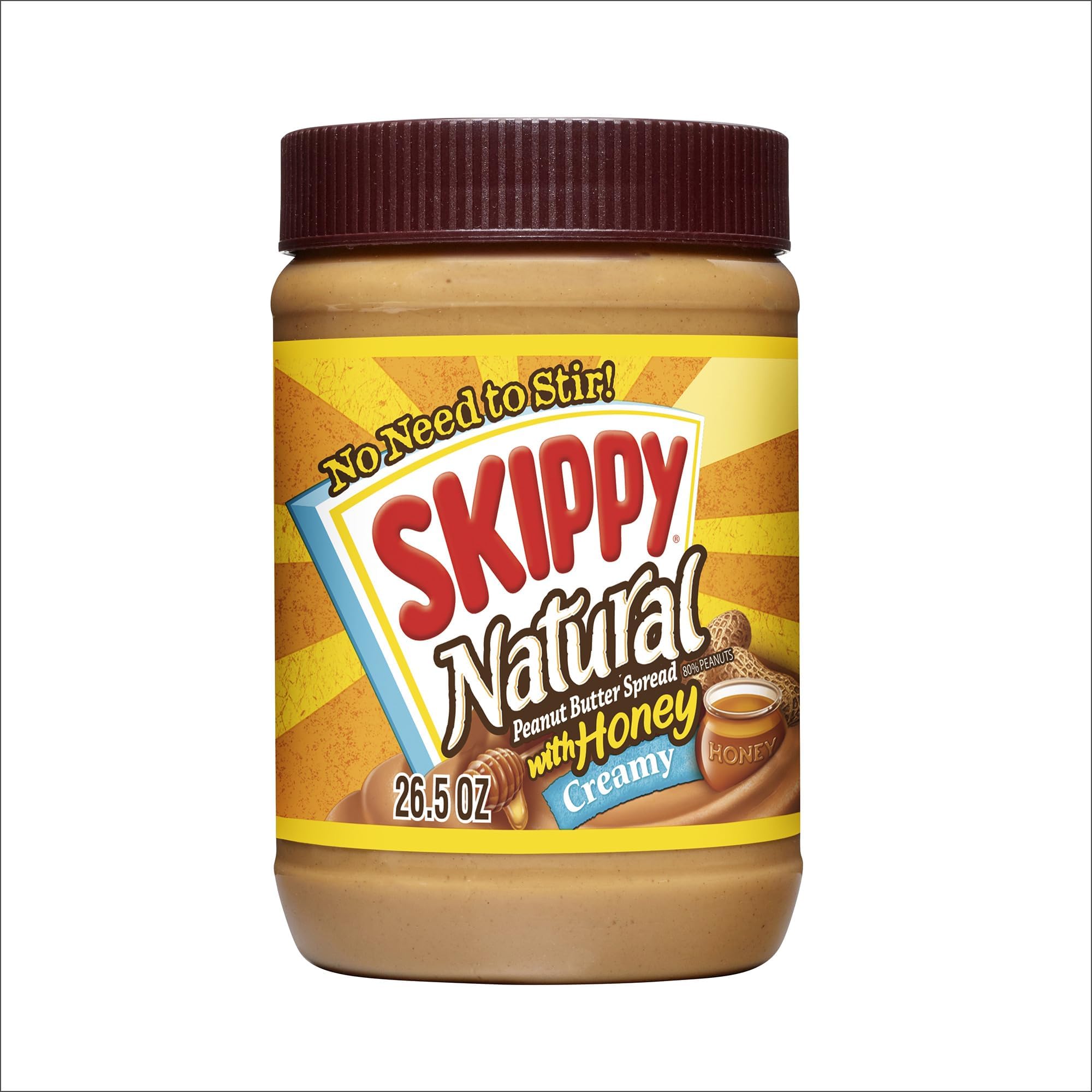 Natural Creamy Peanut Butter Spread with Honey, 26.5 Ounce
